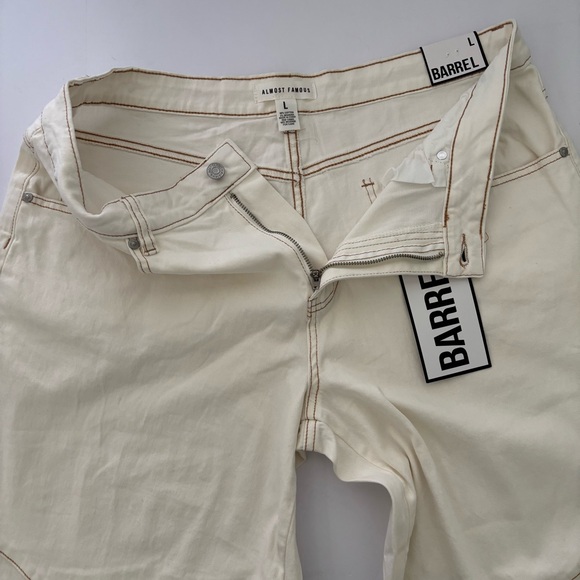 Almost Famous Women’s Barrel Drawstring  Hem Pants Size L - Picture 5 of 10